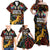 South African Heritage Day Family Matching Off Shoulder Maxi Dress and Hawaiian Shirt Springbok African Pattern - Wonder Print Shop