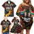 South African Heritage Day Family Matching Off Shoulder Short Dress and Hawaiian Shirt Springbok African Pattern - Wonder Print Shop