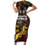 South African Heritage Day Family Matching Short Sleeve Bodycon Dress and Hawaiian Shirt Springbok African Pattern - Wonder Print Shop