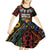 South African Heritage Day Kid Short Sleeve Dress Springbok African Pattern - Wonder Print Shop