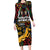 South African Heritage Day Long Sleeve Bodycon Dress Springbok African Pattern - Wonder Print Shop