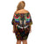 South African Heritage Day Off Shoulder Short Dress Springbok African Pattern - Wonder Print Shop