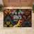 South African Heritage Day Rubber Doormat Springbok African Pattern - Wonder Print Shop