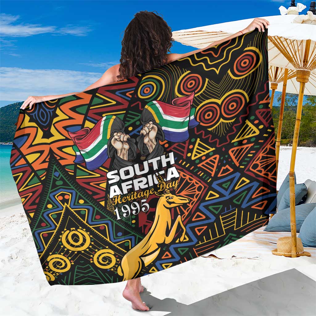 South African Heritage Day Sarong Springbok African Pattern - Wonder Print Shop