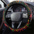 South African Heritage Day Steering Wheel Cover Springbok African Pattern - Wonder Print Shop