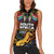 South African Heritage Day Women Sleeveless Polo Shirt Springbok African Pattern