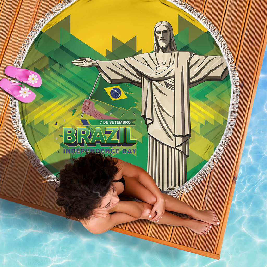 Brazil Christ The Redeemer Beach Blanket Sete de Setembro