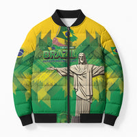 Personalized Brazil Christ The Redeemer Bomber Puffer Jacket Sete de Setembro