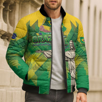 Personalized Brazil Christ The Redeemer Bomber Puffer Jacket Sete de Setembro