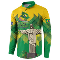Personalized Brazil Christ The Redeemer Button Sweatshirt Sete de Setembro