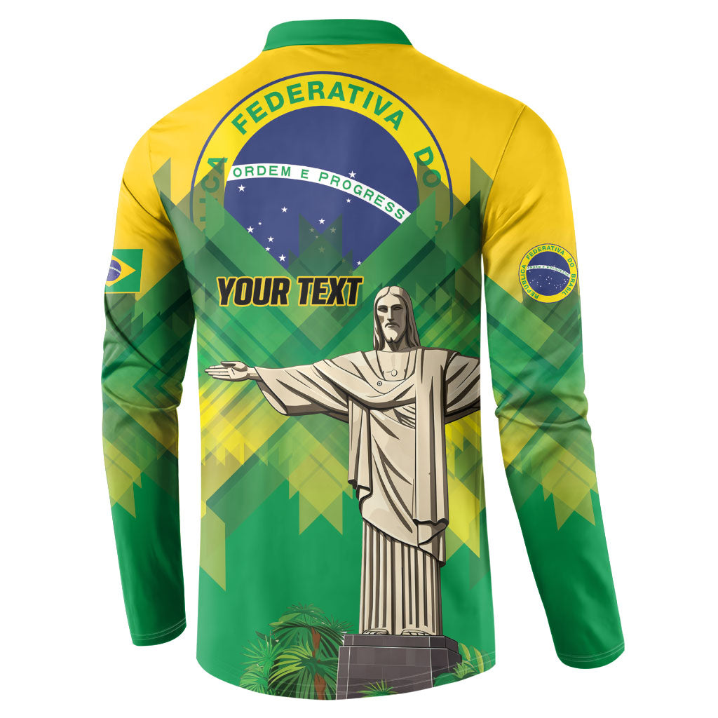 Personalized Brazil Christ The Redeemer Button Sweatshirt Sete de Setembro