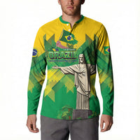 Personalized Brazil Christ The Redeemer Button Sweatshirt Sete de Setembro