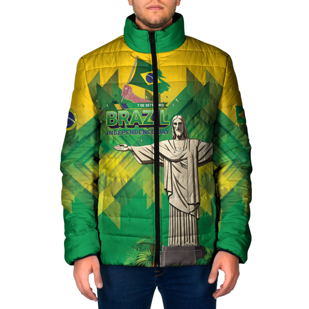 Personalized Brazil Christ The Redeemer Padded Jacket Sete de Setembro