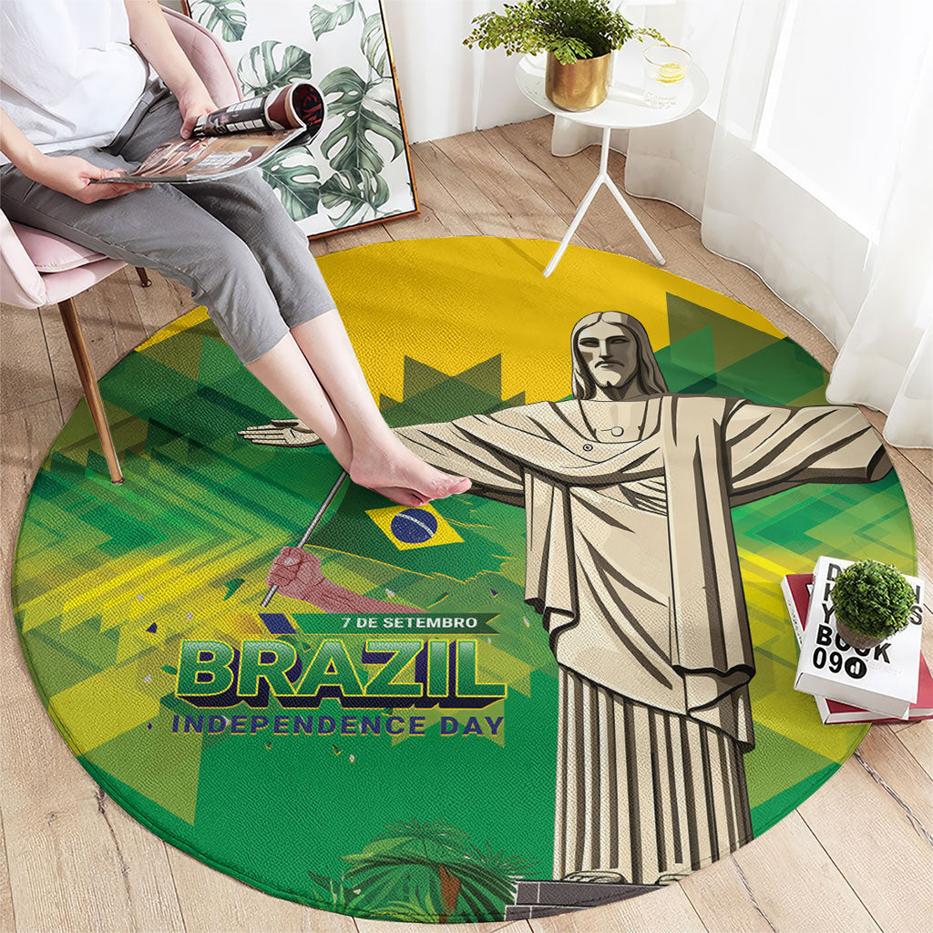 Brazil Christ The Redeemer Round Carpet Sete de Setembro