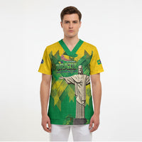 Personalized Brazil Christ The Redeemer Scrub Top Sete de Setembro