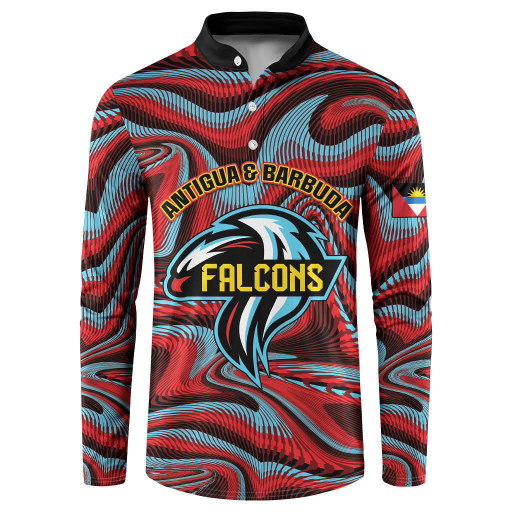 Custom Antigua and Barbuda Cricket Falcons Button Sweatshirt Go Champions Special Edition