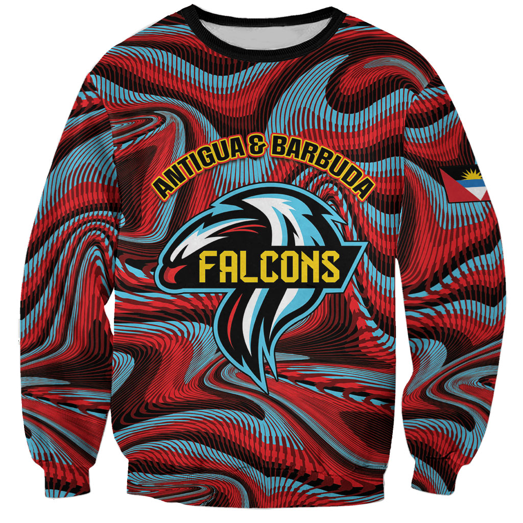 Custom Antigua and Barbuda Cricket Falcons Sweatshirt Go Champions Special Edition