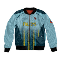 Custom Antigua and Barbuda 2026 Falcons Cricket Bomber Jacket Falcons Soaring High Blue Version