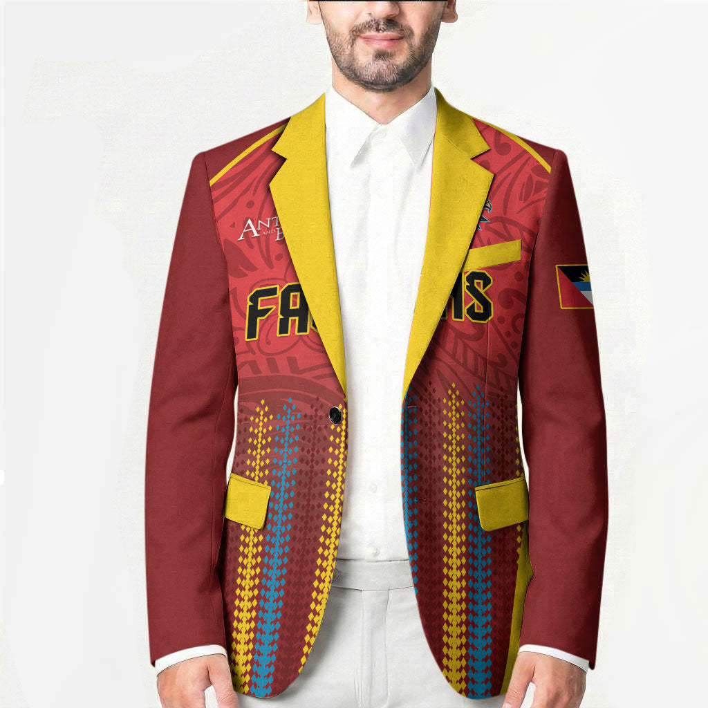 Custom Antigua and Barbuda 2026 Falcons Cricket Blazer Falcons Soaring High Red Version