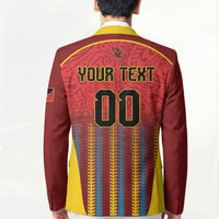 Custom Antigua and Barbuda 2026 Falcons Cricket Blazer Falcons Soaring High Red Version