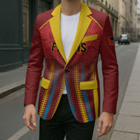 Custom Antigua and Barbuda 2026 Falcons Cricket Blazer Falcons Soaring High Red Version
