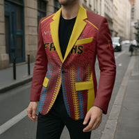 Custom Antigua and Barbuda 2026 Falcons Cricket Blazer Falcons Soaring High Red Version