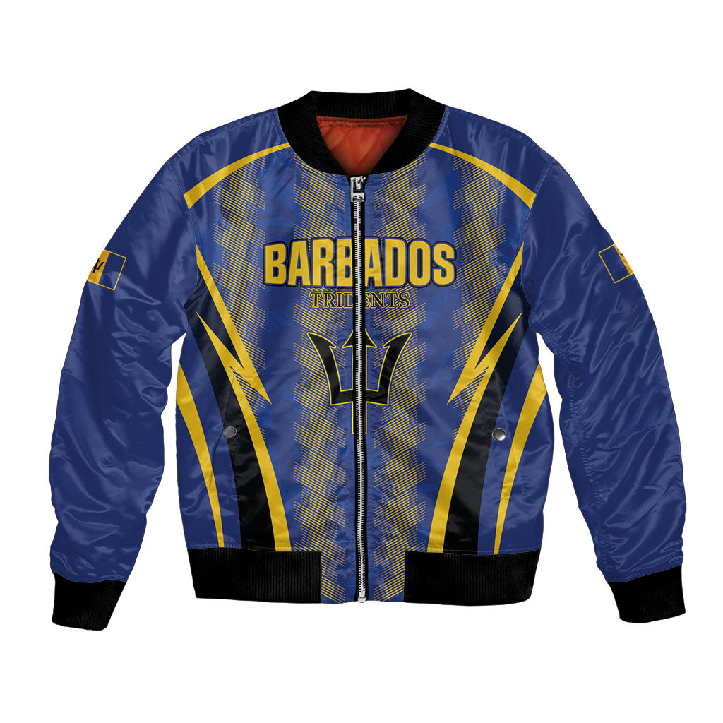Custom Barbados 2026 Tridents Cricket Bomber Jacket Go Champions