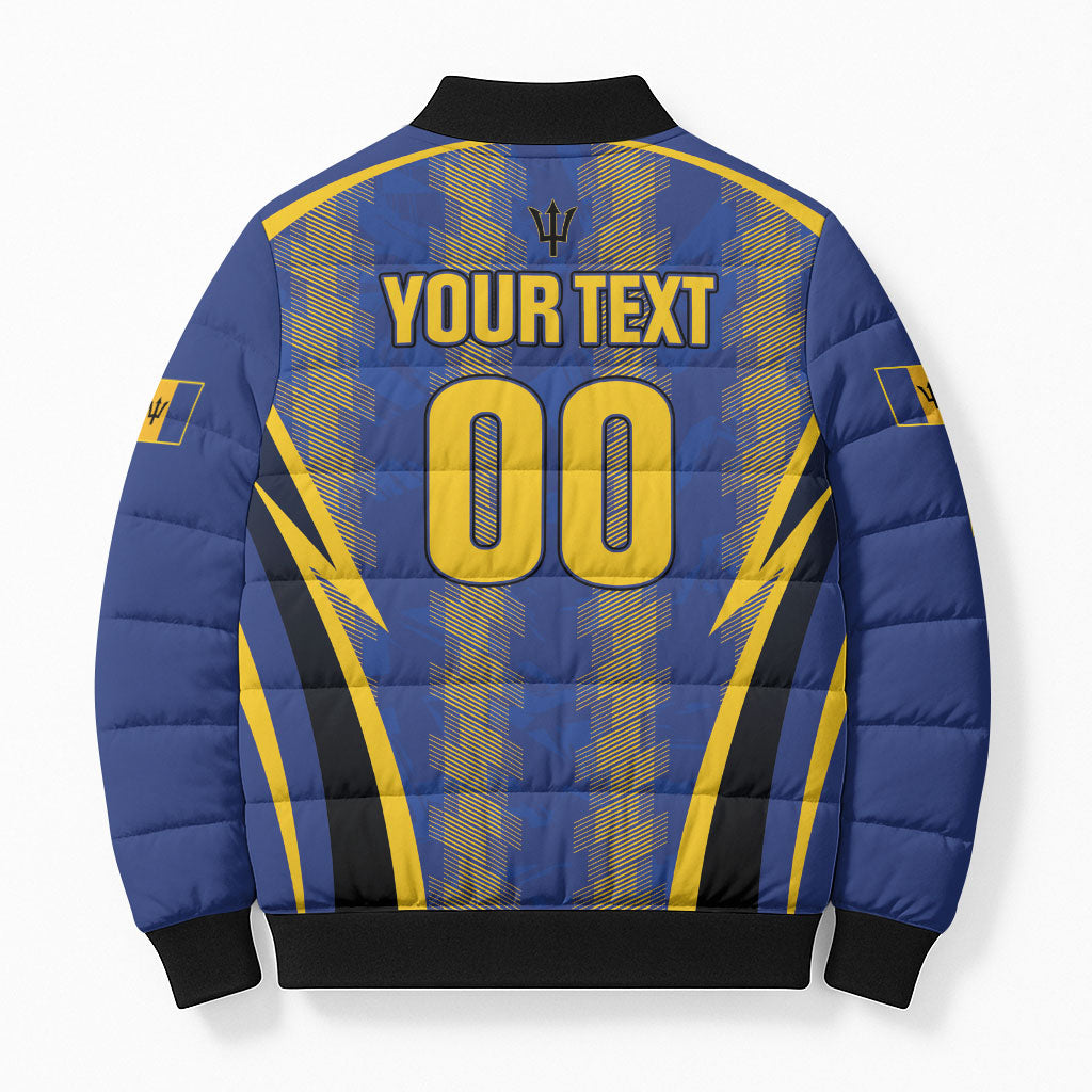 Custom Barbados 2026 Tridents Cricket Bomber Puffer Jacket Go Champions