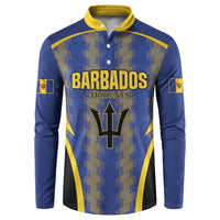 Custom Barbados 2026 Tridents Cricket Button Sweatshirt Go Champions