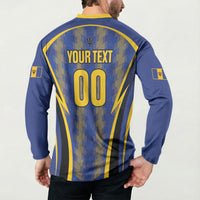 Custom Barbados 2026 Tridents Cricket Button Sweatshirt Go Champions