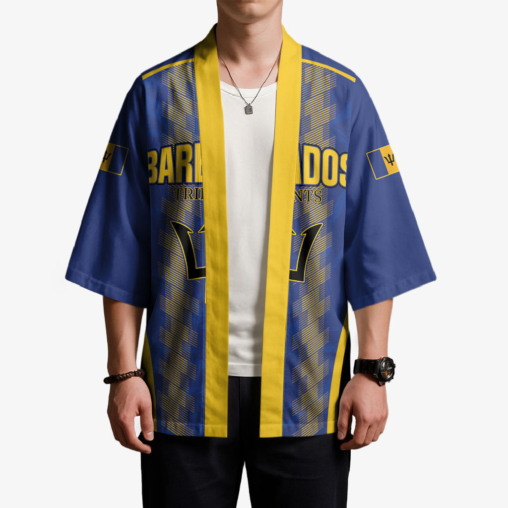 Custom Barbados 2026 Tridents Cricket Kimono Go Champions