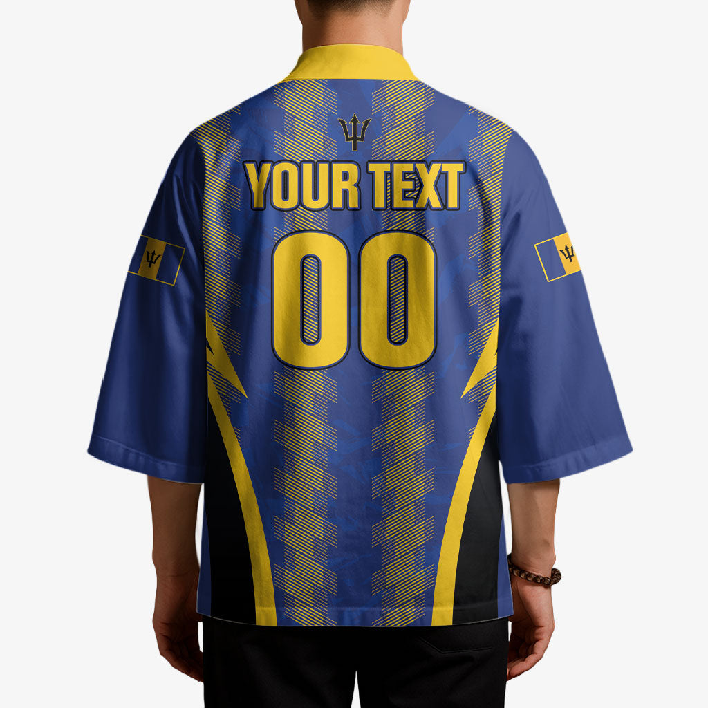 Custom Barbados 2026 Tridents Cricket Kimono Go Champions