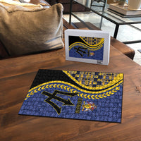 Barbados Trident Puzzle Afro-Barbadians Kente Pattern