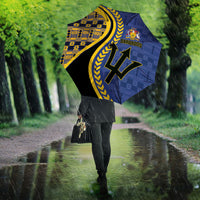 Barbados Trident Umbrella Afro-Barbadians Kente Pattern
