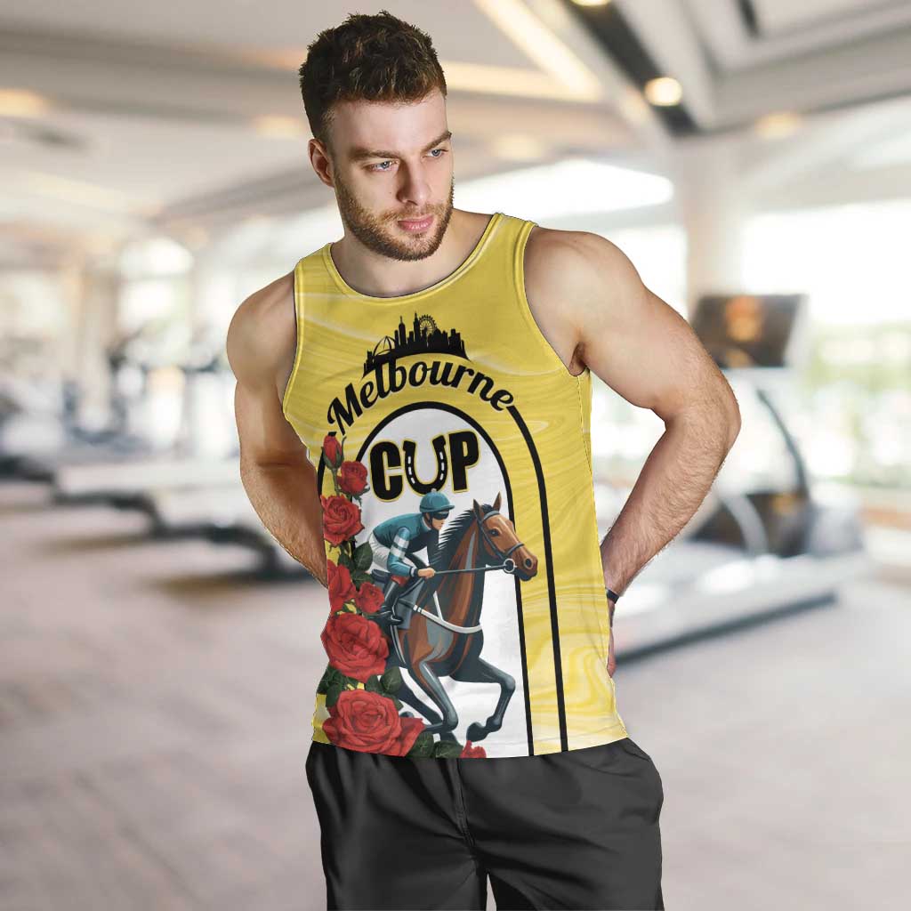 Personalised Melbourne Horse Racing Men Tank Top The Race That Stops The Nation - Wonder Print Shop