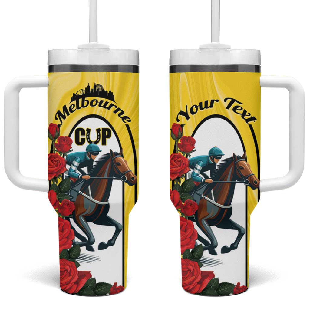 Personalised Melbourne Horse Racing Tumbler With Handle The Race That Stops The Nation - Wonder Print Shop