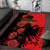 Albania Eagle Area Rug Red Poppy Flowers