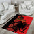 Albania Eagle Area Rug Red Poppy Flowers