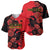 Personalised Albania Eagle Baseball Jersey Red Poppy Flowers - Wonder Print Shop