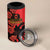 Personalised Albania Eagle 4 in 1 Can Cooler Tumbler Red Poppy Flowers - Wonder Print Shop