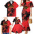 Personalised Albania Eagle Family Matching Mermaid Dress and Hawaiian Shirt Red Poppy Flowers - Wonder Print Shop