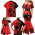 Personalised Albania Eagle Family Matching Mermaid Dress and Hawaiian Shirt Red Poppy Flowers - Wonder Print Shop