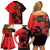 Personalised Albania Eagle Family Matching Off Shoulder Short Dress and Hawaiian Shirt Red Poppy Flowers - Wonder Print Shop