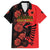 Personalised Albania Eagle Family Matching Puletasi and Hawaiian Shirt Red Poppy Flowers - Wonder Print Shop