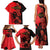 Personalised Albania Eagle Family Matching Tank Maxi Dress and Hawaiian Shirt Red Poppy Flowers - Wonder Print Shop