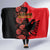 Albania Eagle Hooded Blanket Red Poppy Flowers