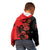 Personalised Albania Eagle Kid Hoodie Red Poppy Flowers - Wonder Print Shop