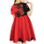 Personalised Albania Eagle Kid Short Sleeve Dress Red Poppy Flowers - Wonder Print Shop