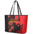 Albania Eagle Leather Tote Bag Red Poppy Flowers - Wonder Print Shop