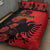 Albania Eagle Quilt Bed Set Red Poppy Flowers - Wonder Print Shop